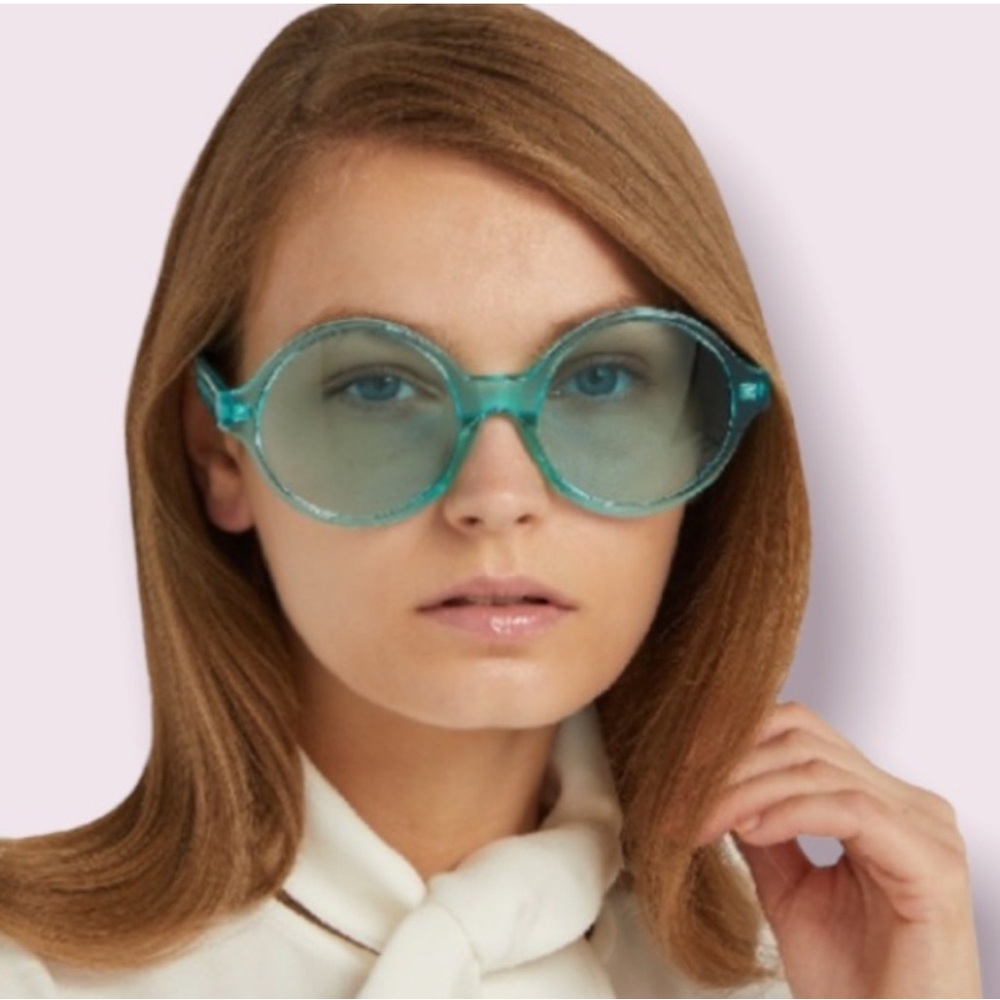 Celine Oversized Round Acetate Sunglasses in Light Blue - NWOT